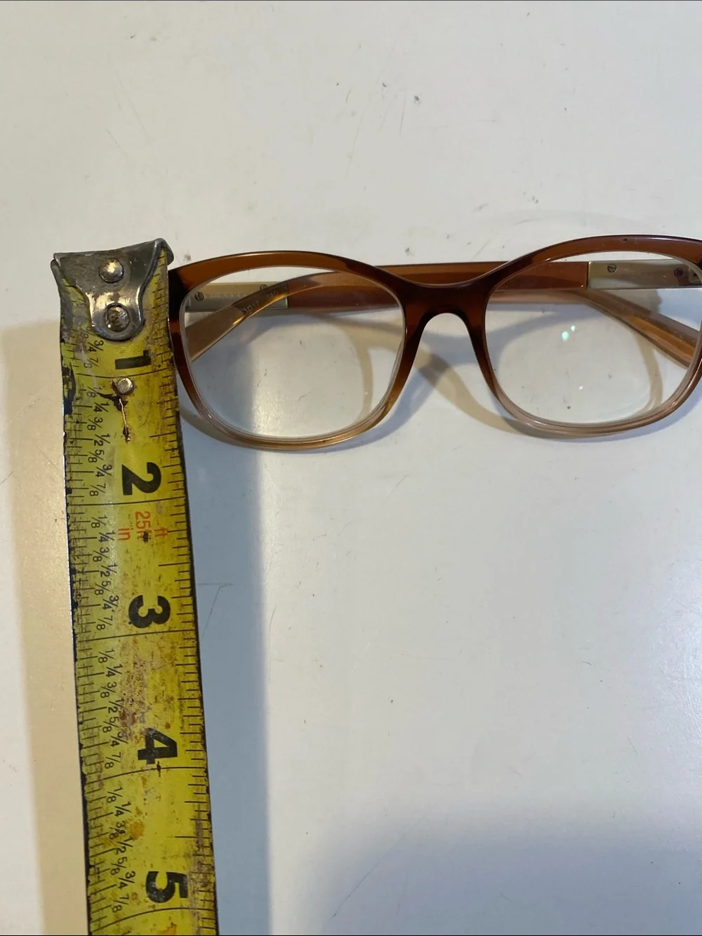 BURBERRY Brown Rectangular  Glasses with Metallic Accent